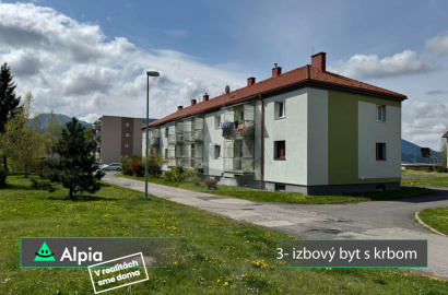 3-room apartment with fireplace for sale, Liptovský Peter
