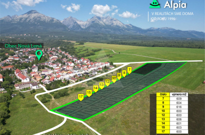 Pozemky na predaj pre IBV, Nová Lesná